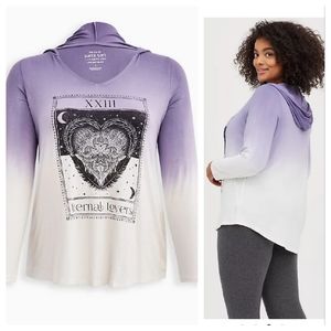 💜Torrid Super Soft Dip Dye Hoodie